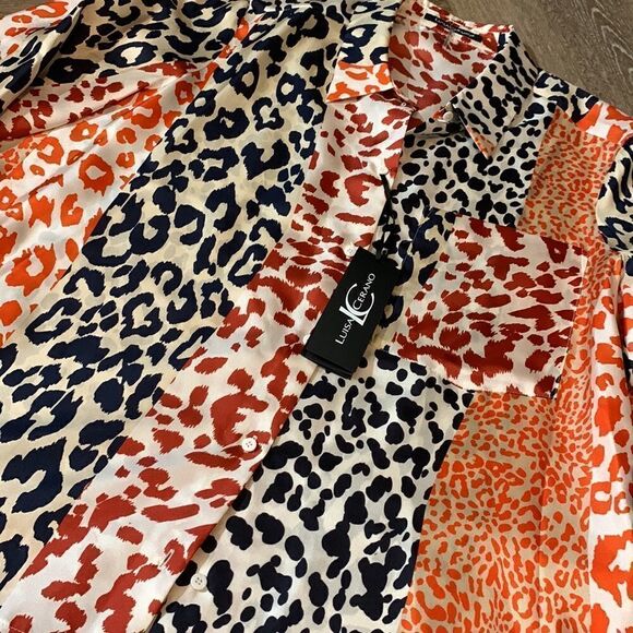 NWT Luisa Cerano Silk Blouse - Picture 3 of 12